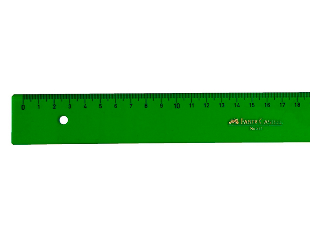 REGLA FABER CASTELL 50 CM PLASTICO VERDE