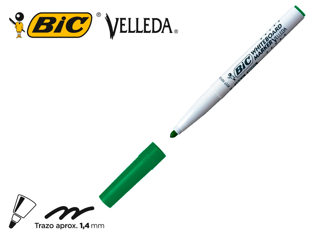 ROTULADOR BIC VELLEDA PARA PIZARRA VERDE PUNTA REDONDA 1,4 MM
