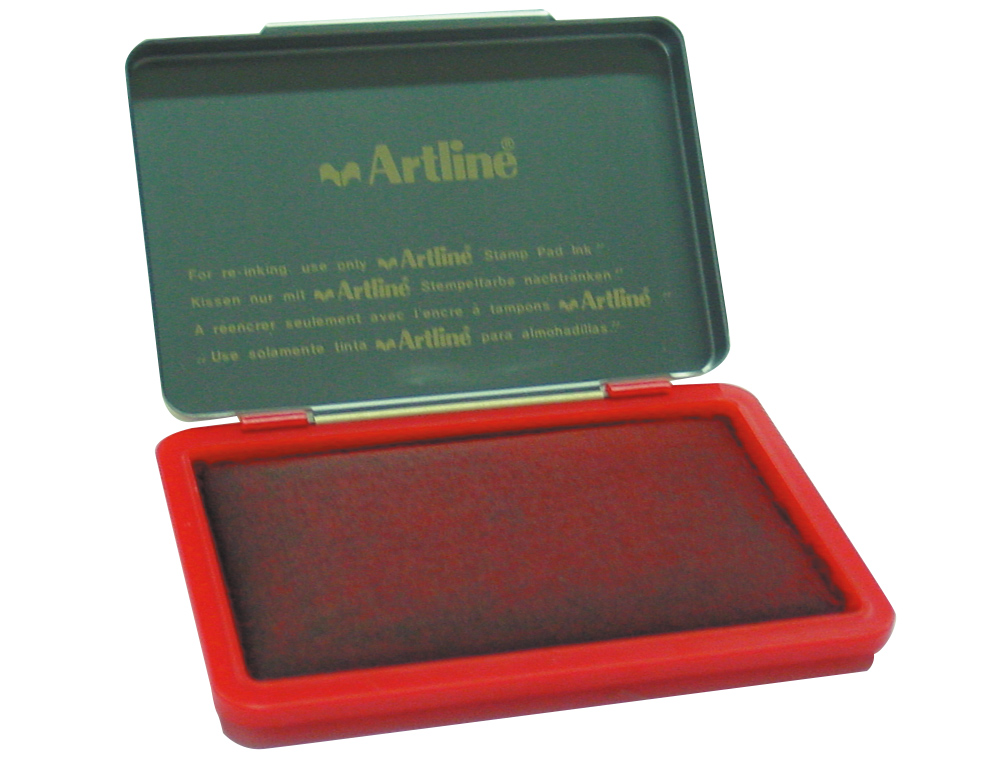 TAMPON ARTLINE EHP-3 ROJO BASE DE PLASTICO 67X106 MM