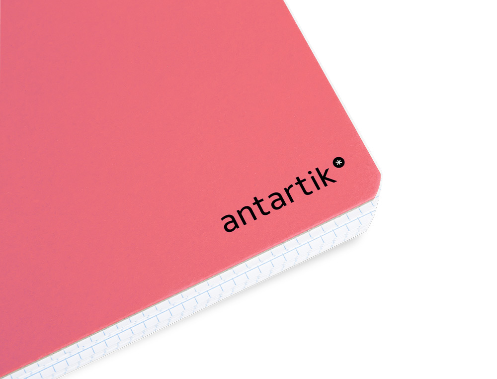 CUADERNO ESPIRAL ANTARTIK A4 MICRO TAPA DURA 80 H 100 GR CUADRO 5MM SIN BANDAS 4 TALADROS COLOR CORAL