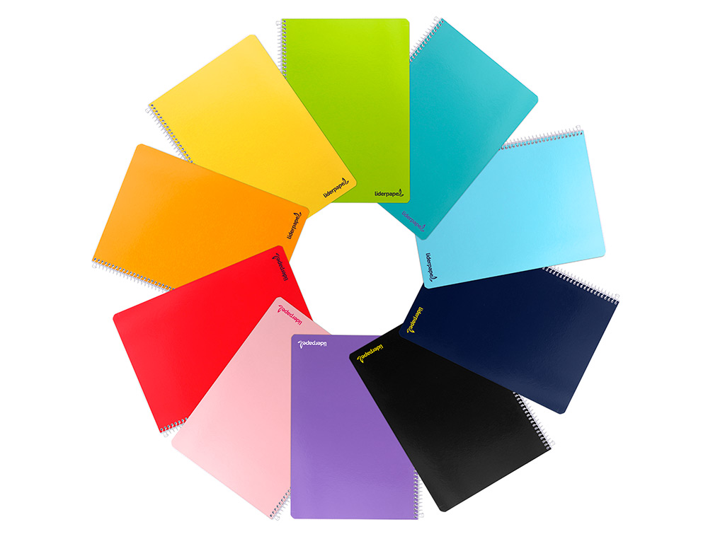 CUADERNO ESPIRAL LIDERPAPEL FOLIO SMART TAPA BLANDA 80H 60GR PAUTA 3,5MM CON MARGEN COLORES SURTIDOS