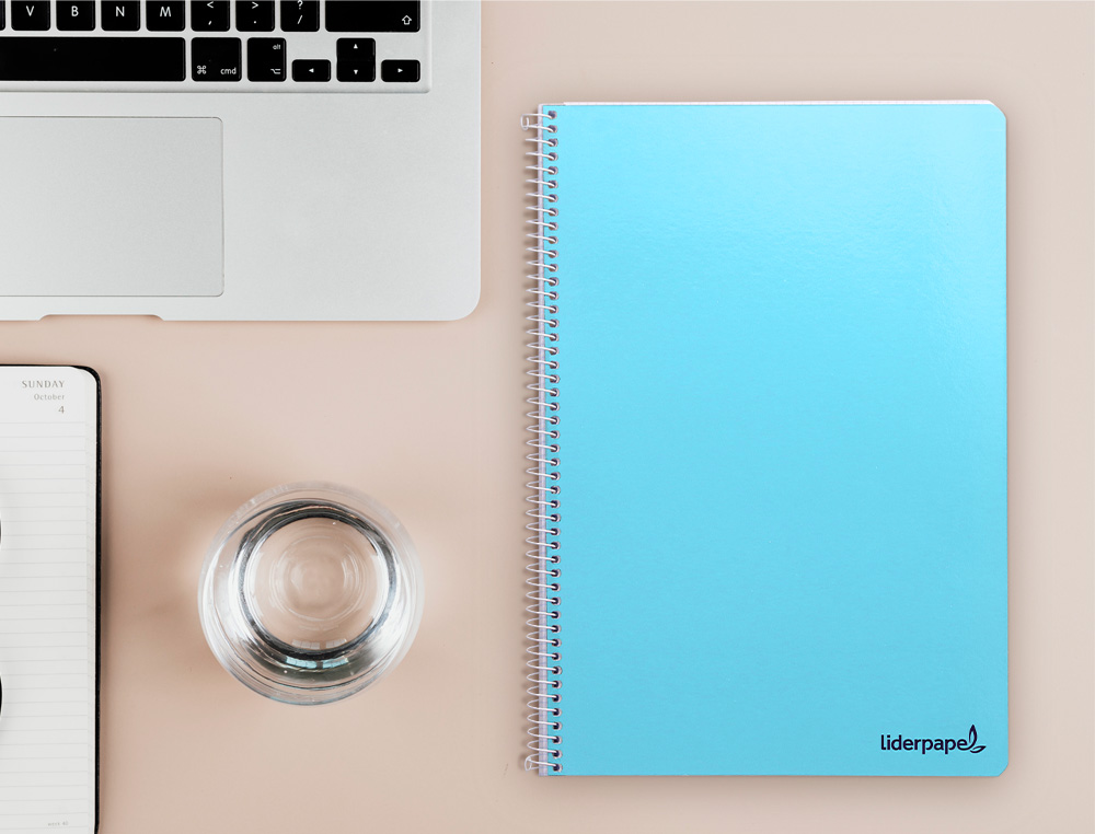 CUADERNO ESPIRAL LIDERPAPEL FOLIO SMART TAPA BLANDA 80H 60GR PAUTA 2,5MM CON MARGEN COLORES SURTIDOS