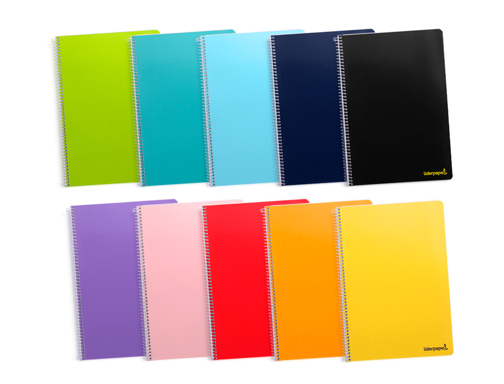 CUADERNO ESPIRAL LIDERPAPEL FOLIO SMART TAPA BLANDA 80H 60GR PAUTA 2,5MM CON MARGEN COLORES SURTIDOS