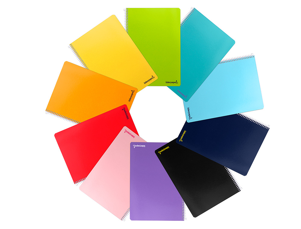 CUADERNO ESPIRAL LIDERPAPEL FOLIO SMART TAPA BLANDA 80H 60GR PAUTA 2,5MM CON MARGEN COLORES SURTIDOS