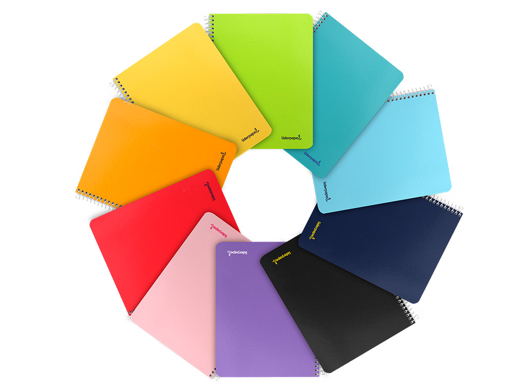 CUADERNO ESPIRAL LIDERPAPEL CUARTO SMART TAPA BLANDA 80H 60GR MILIMETRADO 2MM COLORES SURTIDOS