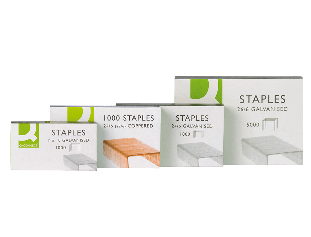 GRAPAS Q-CONNECT Nº10 GALVANIZADAS CAJA DE 1000 UNIDADES
