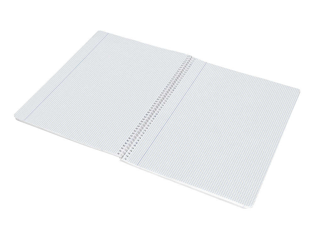CUADERNO ESPIRAL LIDERPAPEL A4 WONDER TAPA PLASTICO 80H 90GR CUADRO 3MM CON MARGEN COLORES SURTIDOS