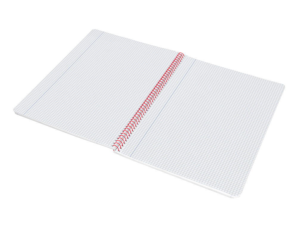 CUADERNO ESPIRAL LIDERPAPEL A4 WONDER TAPA PLASTICO 80H 90GR CUADRO 4MM CON MARGEN COLOR VIOLETA