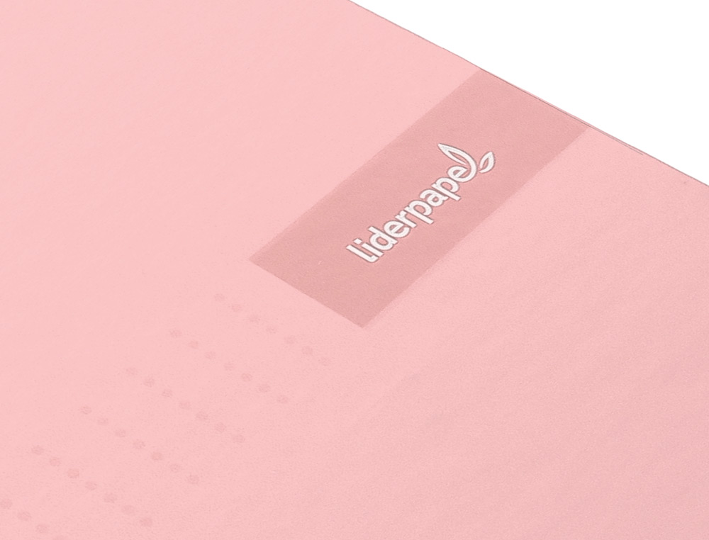 CUADERNO ESPIRAL LIDERPAPEL A5 MICRO CRAFTY TAPA FORRADA 120H 90 GR CUADRO 5MM 5 BANDAS6 TALADROS COLOR ROSA