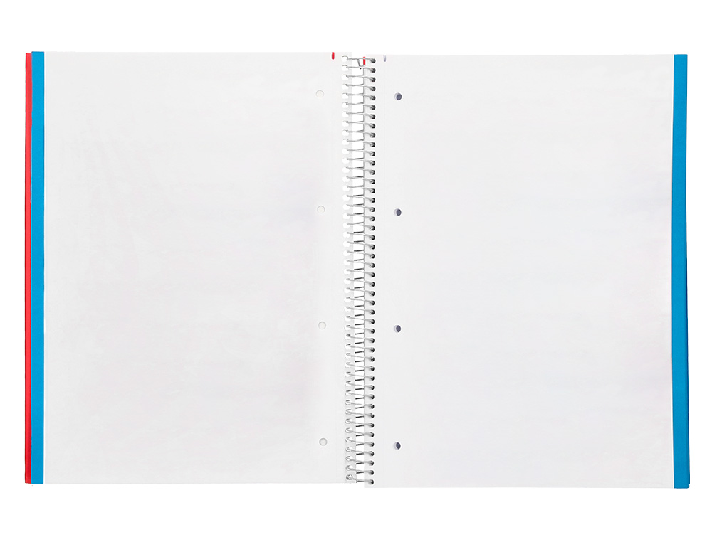 CUADERNO ESPIRAL LIDERPAPEL A4 MICRO JOLLY TAPA FORRADA 140H 75 GR LISO 5 BANDAS 4 TALADROS COLORES SURTIDOS