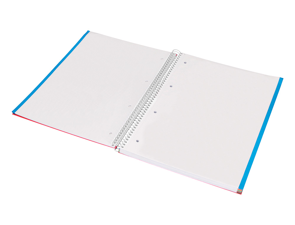 CUADERNO ESPIRAL LIDERPAPEL A4 MICRO JOLLY TAPA FORRADA 140H 75 GR LISO 5 BANDAS 4 TALADROS COLORES SURTIDOS
