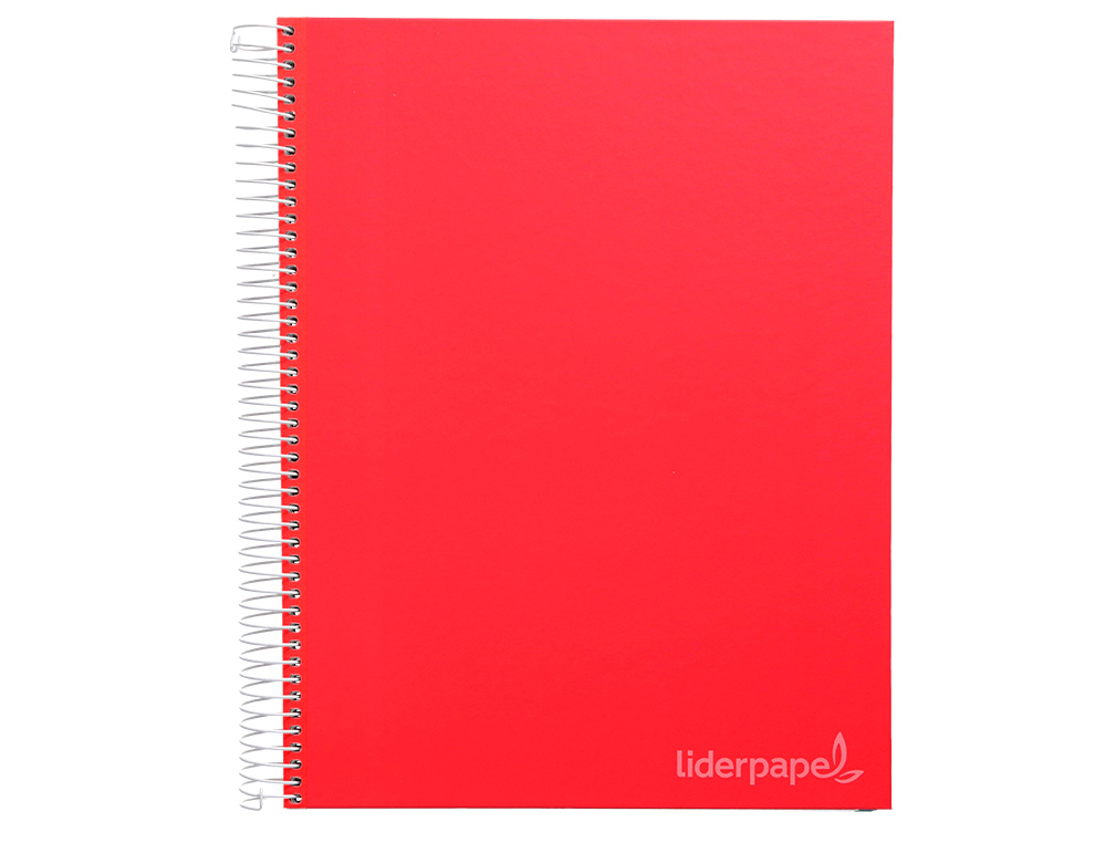 CUADERNO ESPIRAL LIDERPAPEL A4 MICRO JOLLY TAPA FORRADA 140H 75 GR LISO 5 BANDAS 4 TALADROS COLORES SURTIDOS