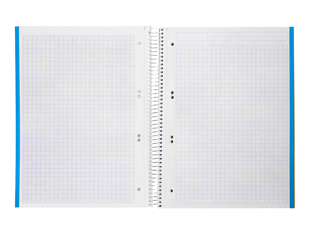 CUADERNO ESPIRAL LIDERPAPEL A5 MICRO JOLLY TAPA FORRADA 140H 75 GR CUADRO 5MM 5 BANDAS6 TALADROS COLORES SURTIDOS