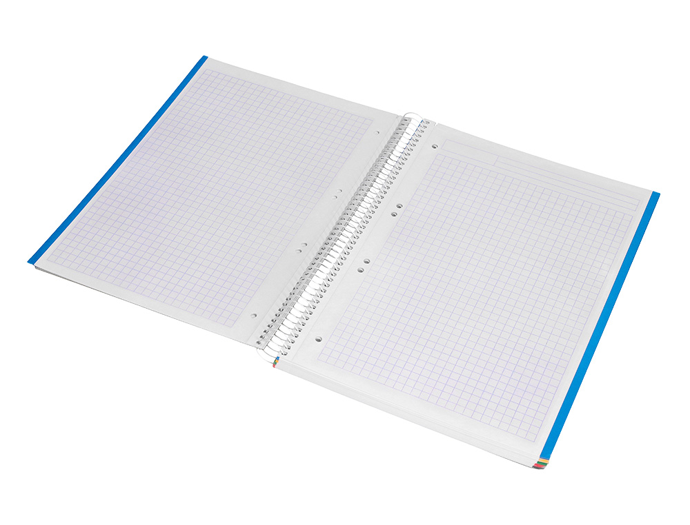 CUADERNO ESPIRAL LIDERPAPEL A5 MICRO JOLLY TAPA FORRADA 140H 75 GR CUADRO 5MM 5 BANDAS6 TALADROS COLORES SURTIDOS