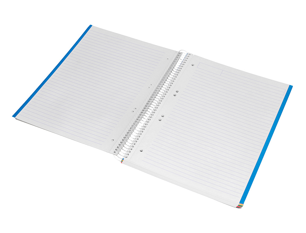 CUADERNO ESPIRAL LIDERPAPEL A5 MICRO JOLLY TAPA FORRADA 140H 75 GR HORIZONTAL 5 BANDAS6 TALADROS COLORES SURTIDOS