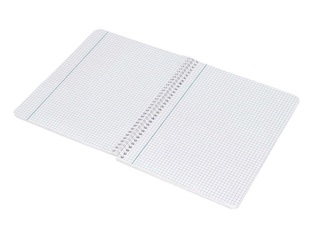 CUADERNO ESPIRAL LIDERPAPEL CUARTO WITTY TAPA DURA 80H 75GR CUADRO 4MM CON MARGEN COLOR NEGRO