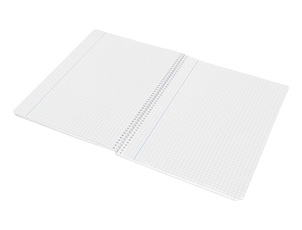 CUADERNO ESPIRAL LIDERPAPEL FOLIO WITTY TAPA DURA 80H 75GR CUADRO 4MM CON MARGEN COLOR VERDE