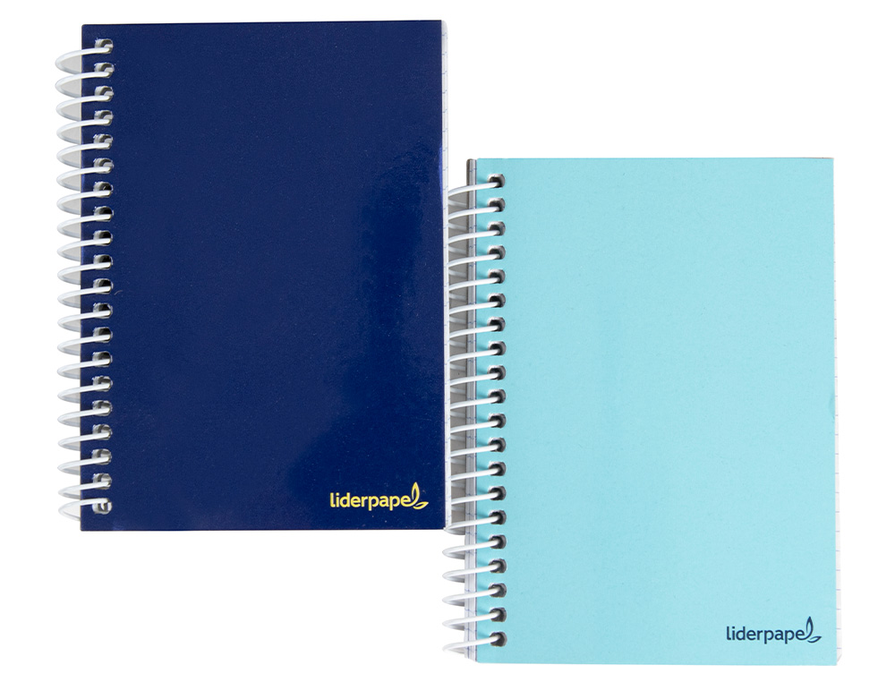 CUADERNO ESPIRAL LIDERPAPEL BOLSILLO OCTAVO SMART TAPA BLANDA 80H 60GR CUADRO 4MM COLORES SURTIDOS