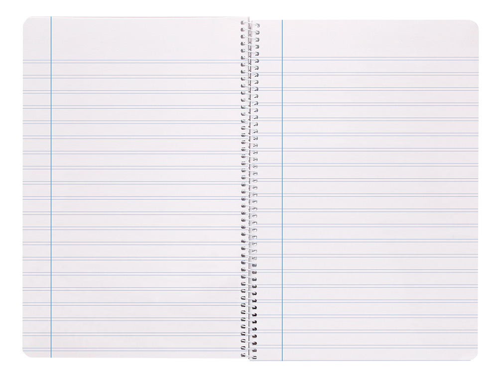 CUADERNO ESPIRAL LIDERPAPEL FOLIO WITTY TAPA DURA 80H 75GR PAUTA 2,5MM CON MARGEN COLORES SURTIDOS