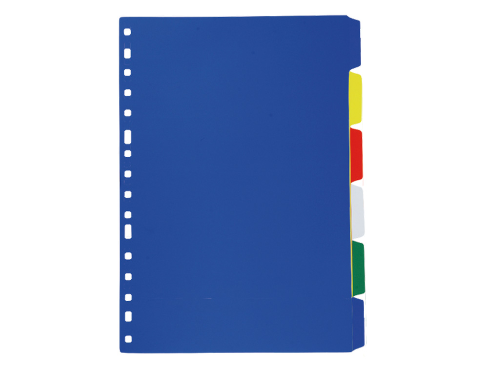 SEPARADOR LIDERPAPEL PLASTICO JUEGO DE 6 SEPARADORES FOLIO 16 TALADROS