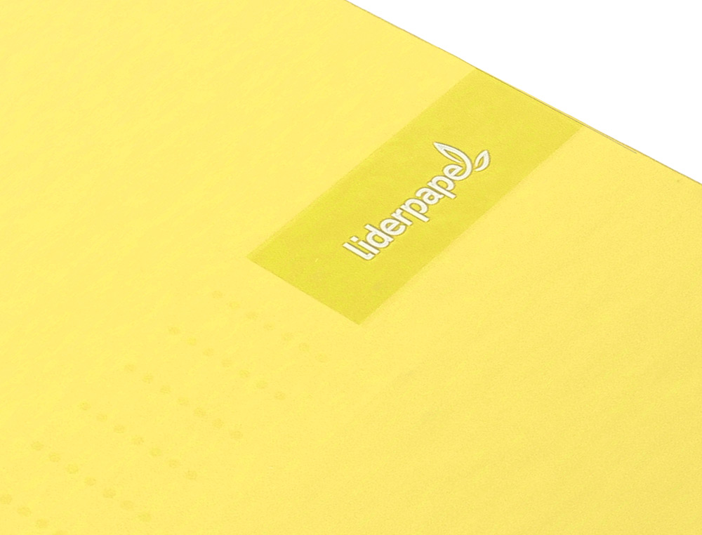 CUADERNO ESPIRAL LIDERPAPEL A4 CRAFTY TAPA FORRADA 80H 90 GR CUADRO 4MM CON MARGEN COLOR AMARILLO