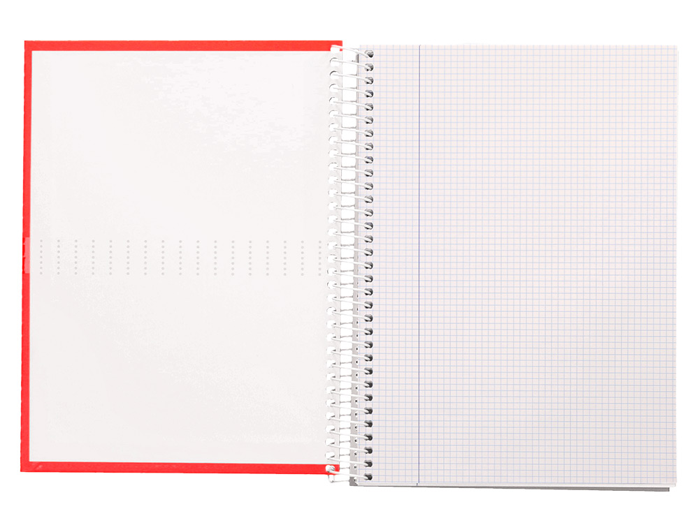 CUADERNO ESPIRAL LIDERPAPEL A4 CRAFTY TAPA FORRADA 80H 90 GR CUADRO 5MM CON MARGEN COLORES SURTIDOS