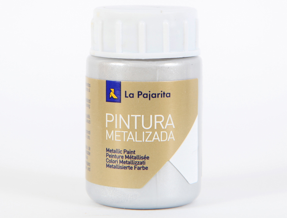 PINTURA METALIZADA LA PAJARITA PLATA 35 ML