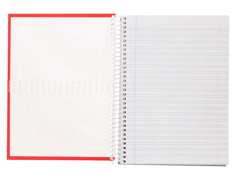 CUADERNO ESPIRAL LIDERPAPEL A4 CRAFTY TAPA FORRADA 80H 90GR PAUTA ESTRECHA 2,5MM CON MARGEN COLORES SURTIDOS