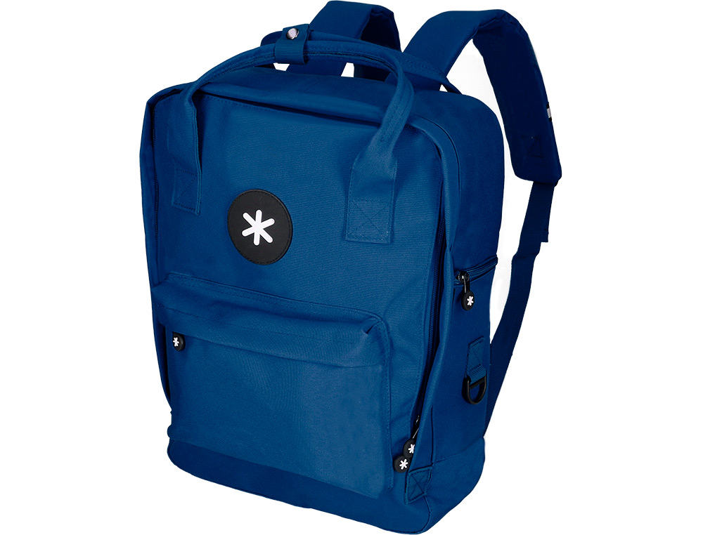 MOCHILA ANTARTIK 2 ASAS Y BOLSILLOS EXTERIORES AZUL 300X115X390 MM