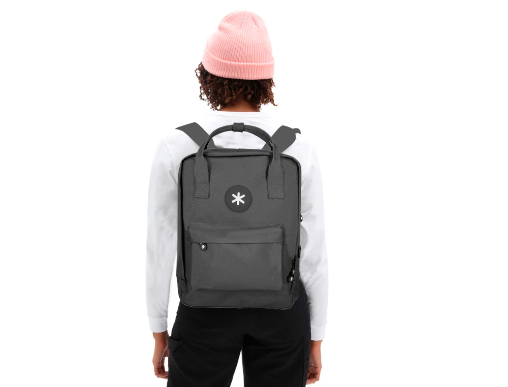 MOCHILA ANTARTIK 2 ASAS Y BOLSILLOS EXTERIORES NEGRO 300X115X390 MM