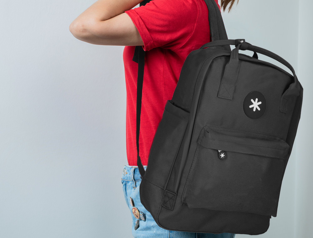 MOCHILA ANTARTIK 2 ASAS Y BOLSILLOS EXTERIORES NEGRO 300X115X390 MM
