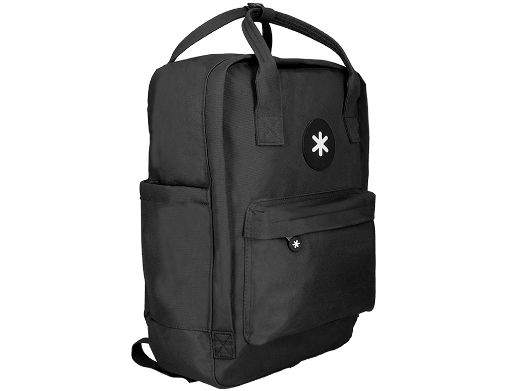 MOCHILA ANTARTIK 2 ASAS Y BOLSILLOS EXTERIORES NEGRO 300X115X390 MM