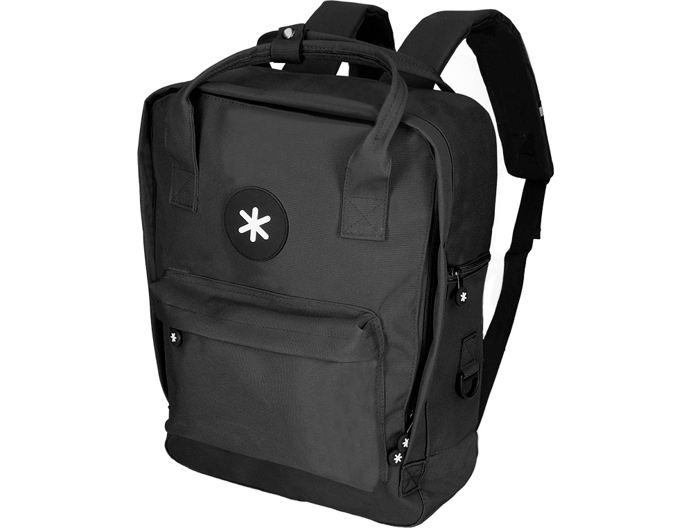 MOCHILA ANTARTIK 2 ASAS Y BOLSILLOS EXTERIORES NEGRO 300X115X390 MM