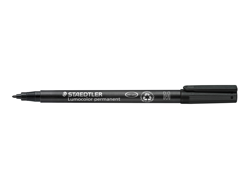 ROTULADOR STAEDTLER LUMOCOLOR RETROPROYECCION PUNTA DE FIBRAPERMANENTE 317-9 NEGRO PUNTA MEDIA REDONDA 0.8-1 MM