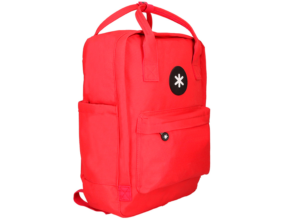 MOCHILA ANTARTIK 2 ASAS Y BOLSILLOS EXTERIORES COLOR ROJO 300X115X390 MM