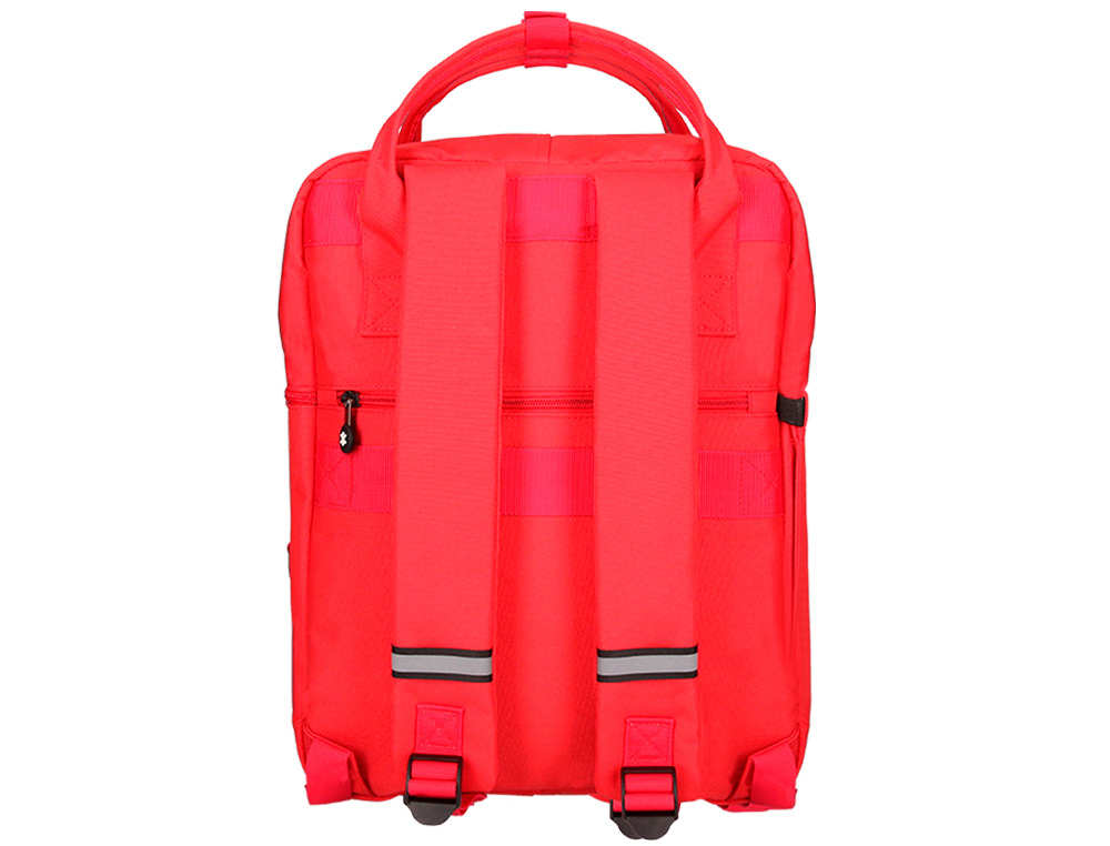 MOCHILA ANTARTIK 2 ASAS Y BOLSILLOS EXTERIORES COLOR ROJO 300X115X390 MM