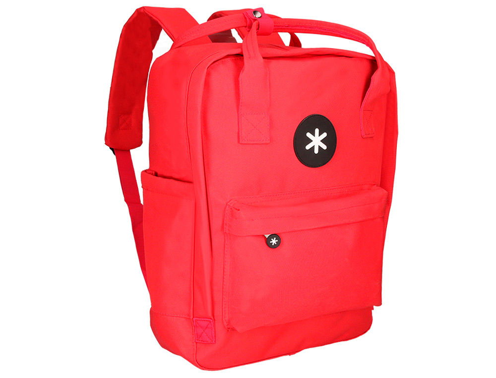 MOCHILA ANTARTIK 2 ASAS Y BOLSILLOS EXTERIORES COLOR ROJO 300X115X390 MM