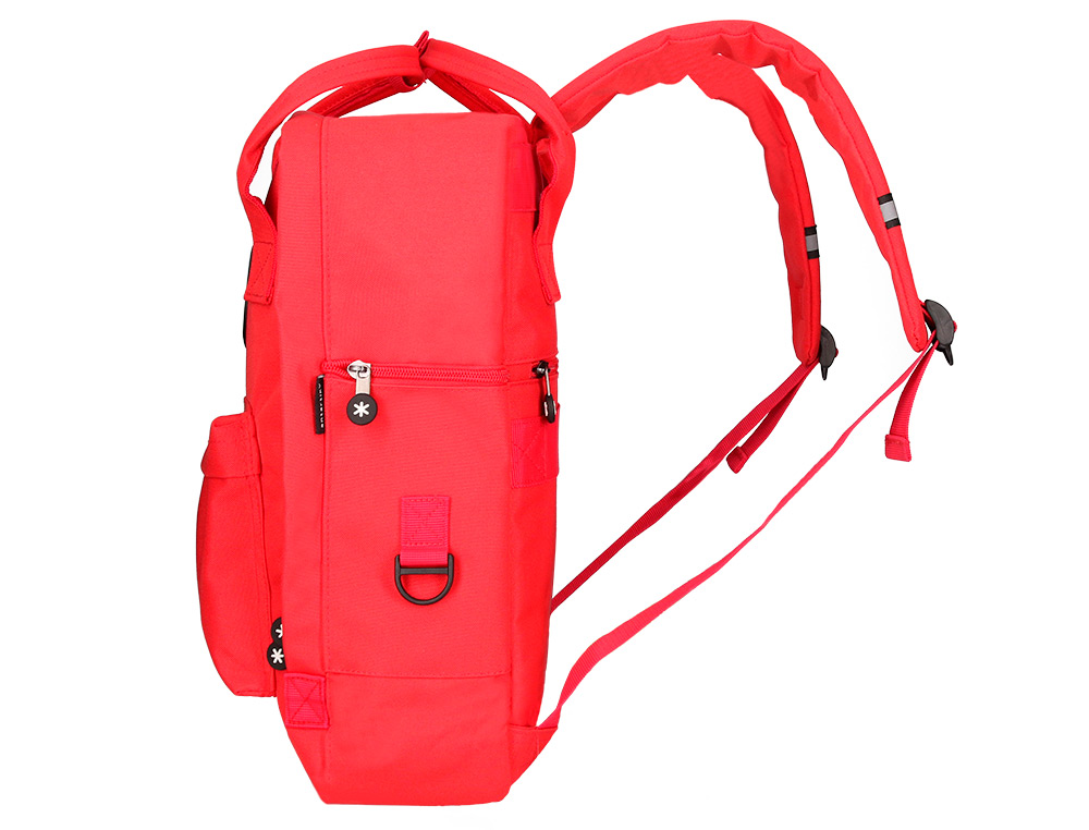 MOCHILA ANTARTIK 2 ASAS Y BOLSILLOS EXTERIORES COLOR ROJO 300X115X390 MM