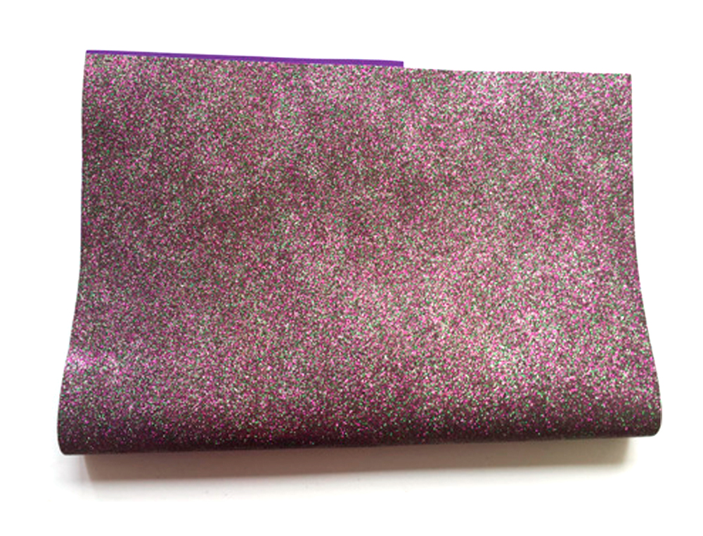 GOMA EVA CON PURPURINA LIDERPAPEL 50X70CM 60G/M2 ESPESOR 2 MM BICOLOR ROSA VERDE