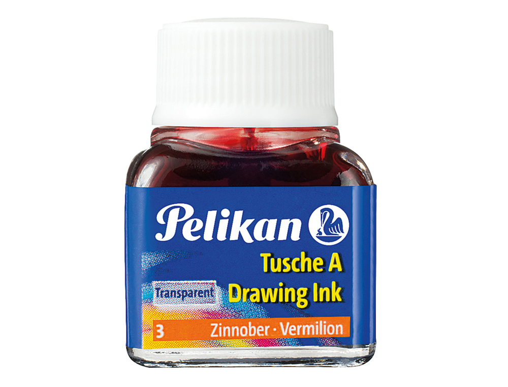 TINTA CHINA PELIKAN BERMELLON BOTE DE 10 ML