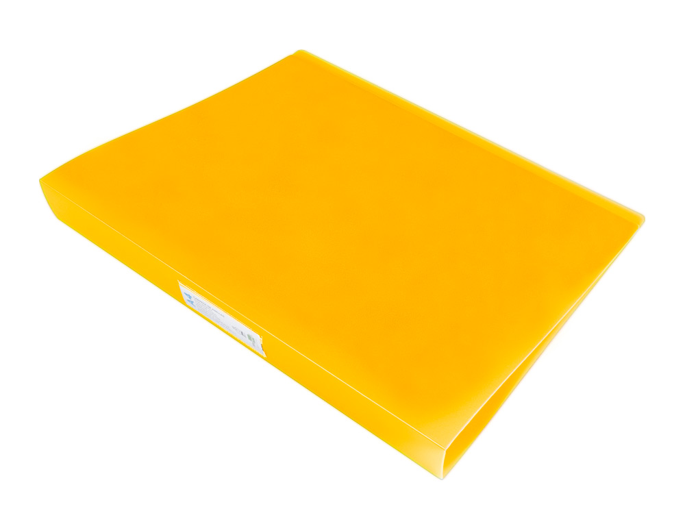 CARPETA LIDERPAPEL 4 ANILLAS 25 MM MIXTAS POLIPROPILENO DIN A4 AMARILLO FLUOR OPACO
