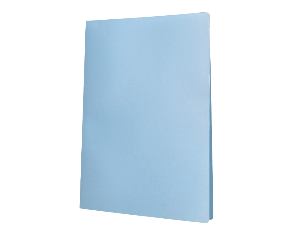 CARPETA LIDERPAPEL ESCAPARATE 40 FUNDAS POLIPROPILENO DIN A4 CELESTE OPACO