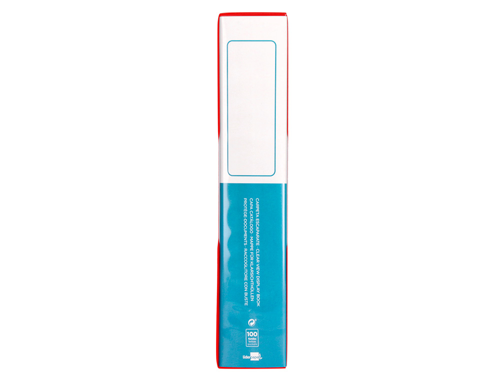 CARPETA LIDERPAPEL PERSONALIZA 100 FUNDAS POLIPROPILENODIN A4 ROJO TRANSLUCIDO CON CAJETIN