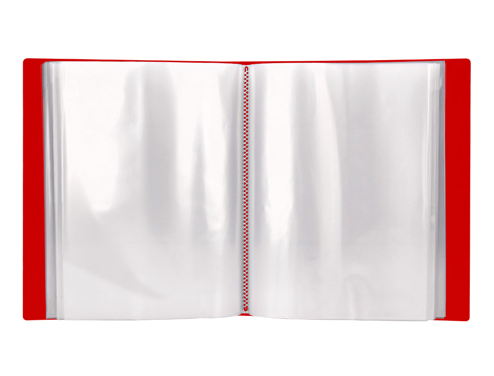 CARPETA LIDERPAPEL PERSONALIZA 100 FUNDAS POLIPROPILENODIN A4 ROJO TRANSLUCIDO CON CAJETIN