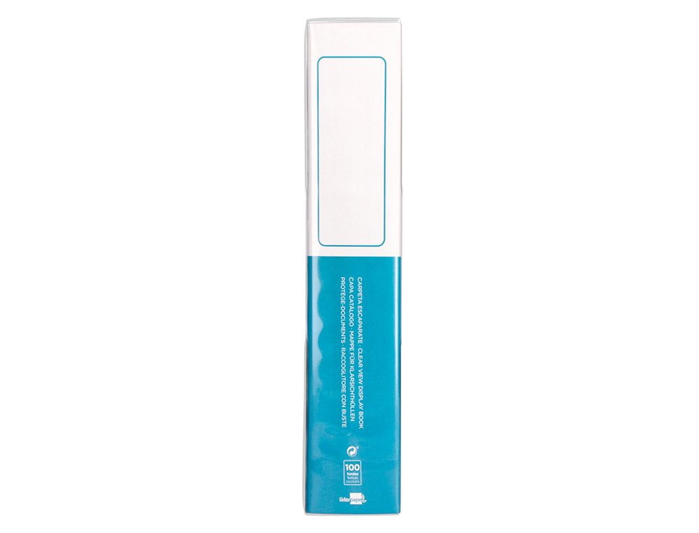 CARPETA LIDERPAPEL PERSONALIZA 100 FUNDAS POLIPROPILENODIN A4 TRANSPARENTE CON CAJETIN