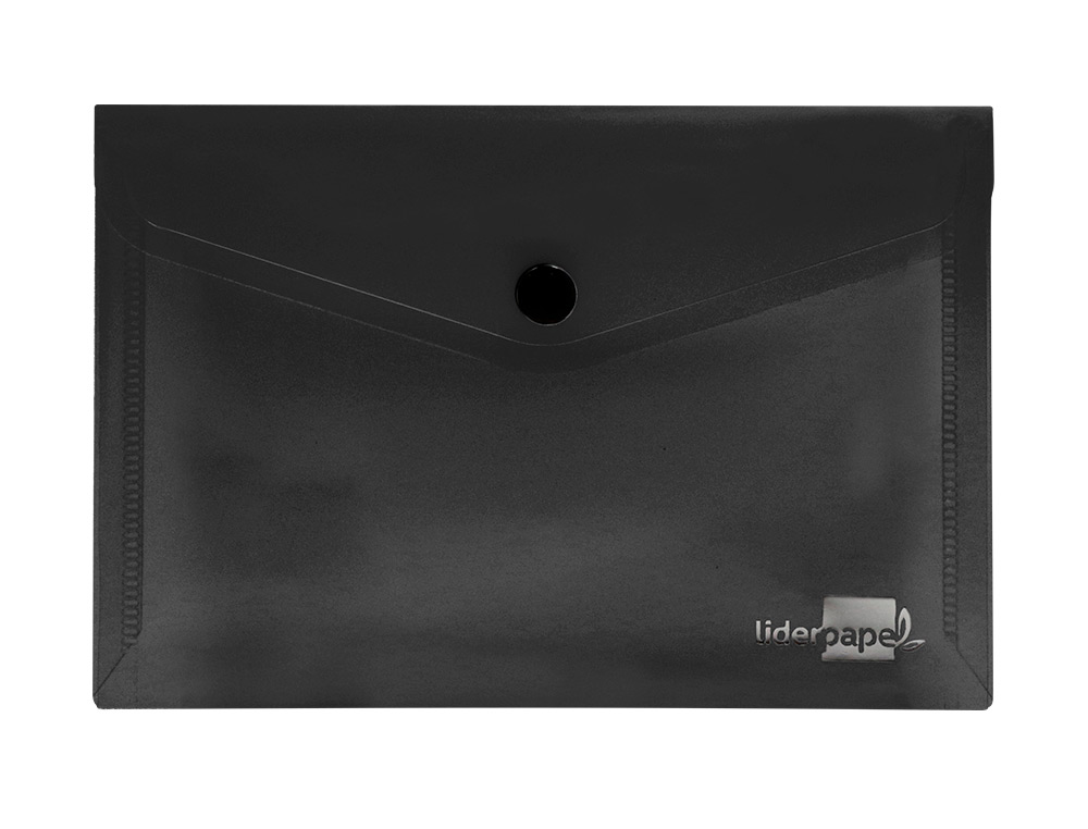 CARPETA LIDERPAPEL DOSSIER BROCHE POLIPROPILENO DIN A7 NEGRO OPACO