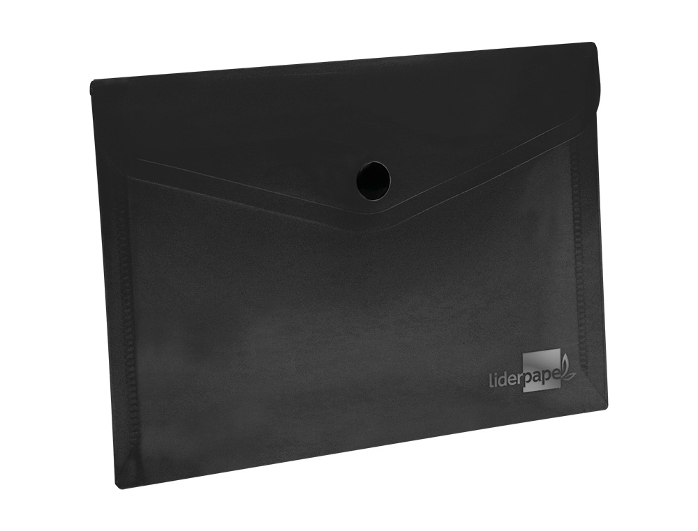 CARPETA LIDERPAPEL DOSSIER BROCHE POLIPROPILENO DIN A7 NEGRO OPACO