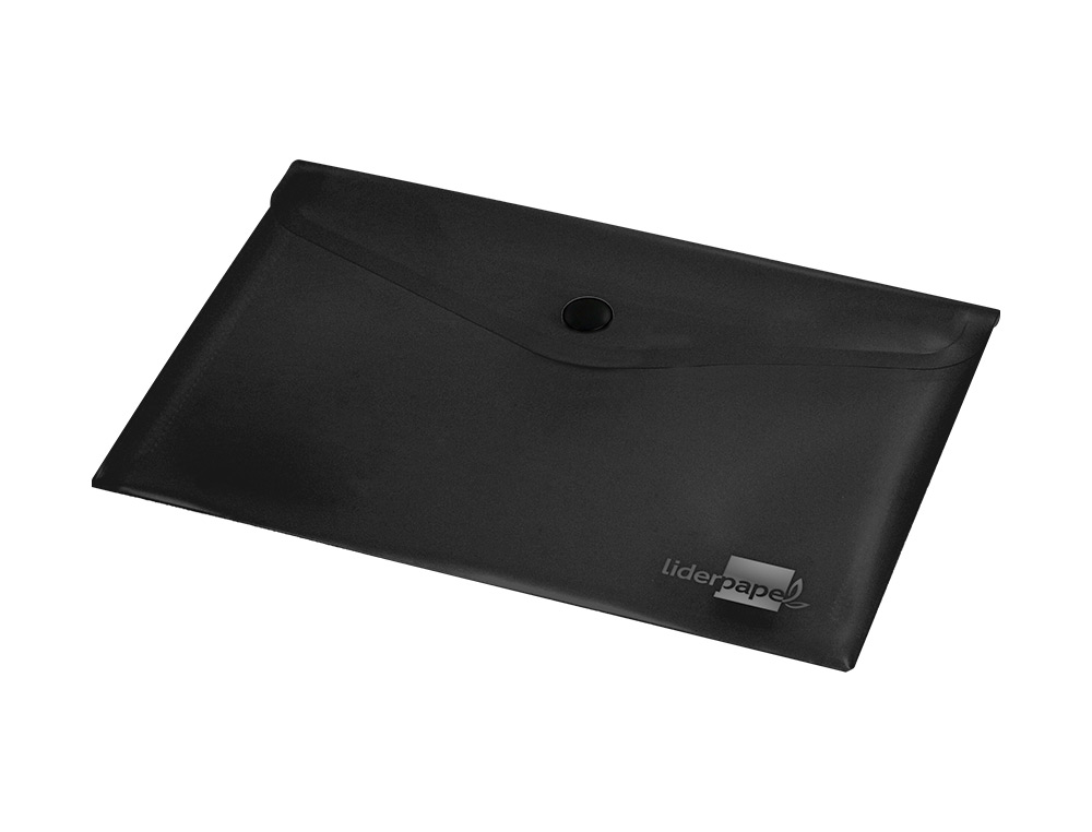 CARPETA LIDERPAPEL DOSSIER BROCHE POLIPROPILENO DIN A7 NEGRO OPACO