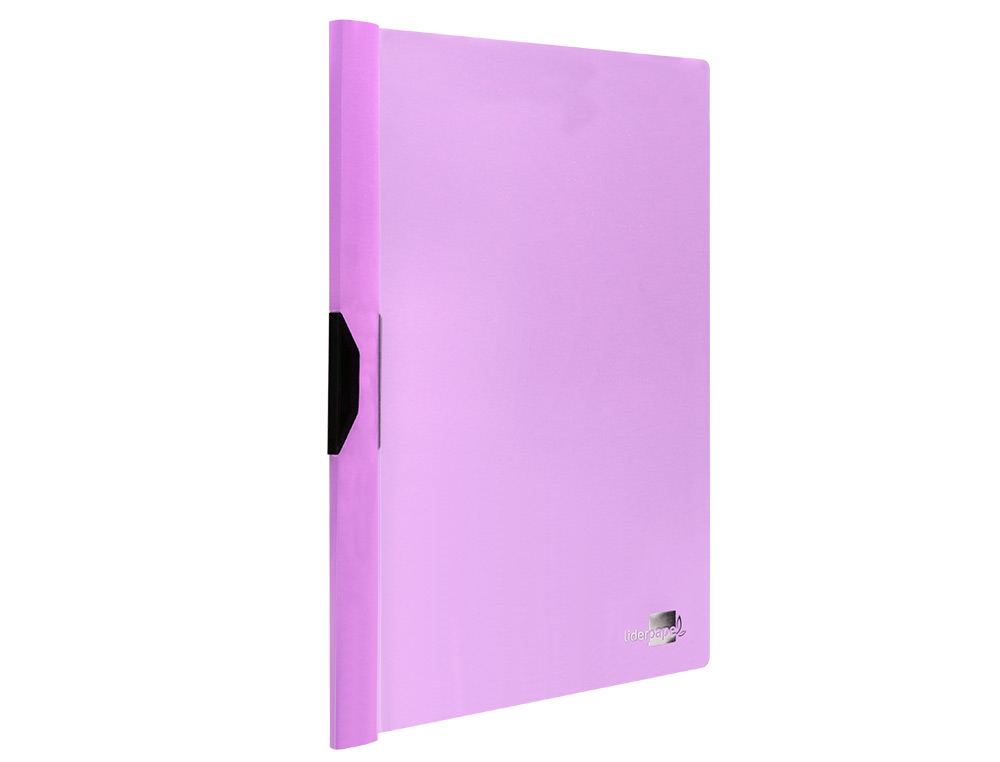 CARPETA LIDERPAPEL DOSSIER PINZA LATERAL POLIPROPILENO DIN A4 LAVANDA OPACO 30 HOJAS PINZA DESLIZANTE