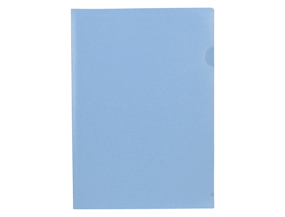 CARPETA LIDERPAPEL DOSSIER UÑERO POLIPROPILENO DIN A4 CELESTE OPACO 20 HOJAS